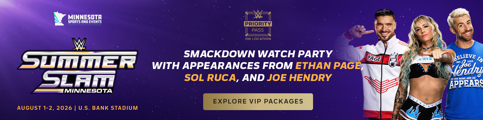SummerSlam VIP Packages on sale now