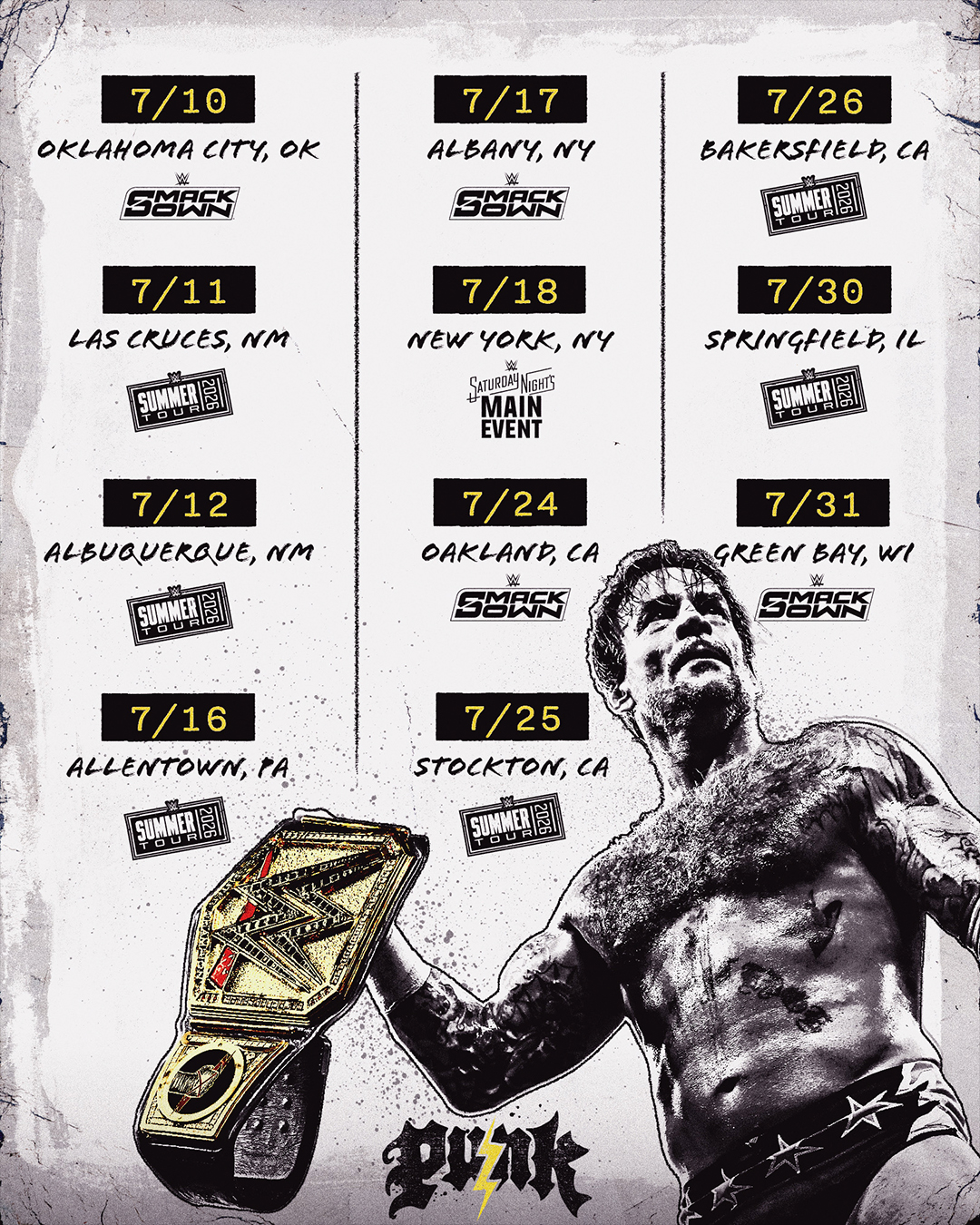 See CM Punk LIVE This Summer!