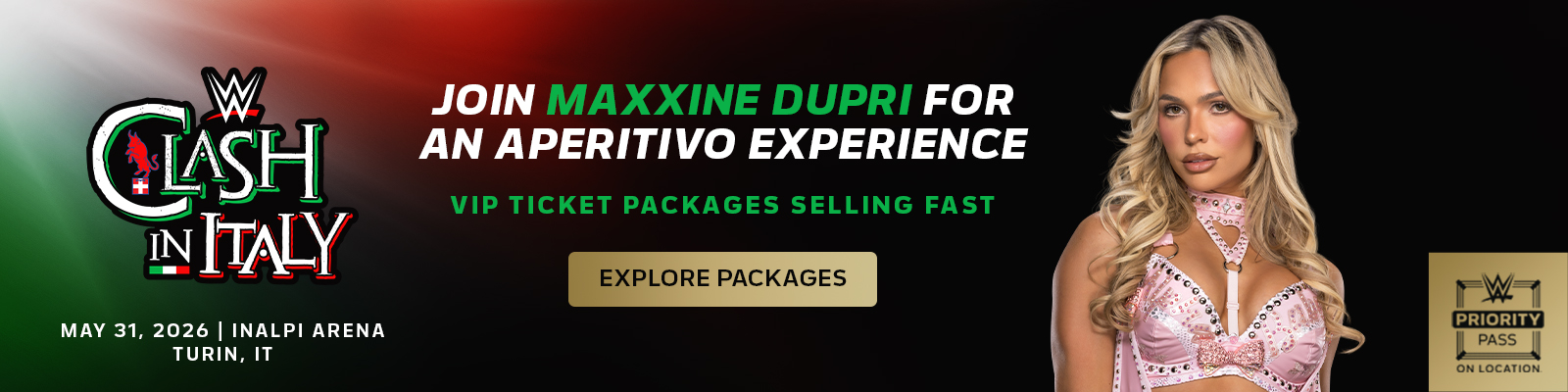 Clash in Italy VIP Packages on sale now