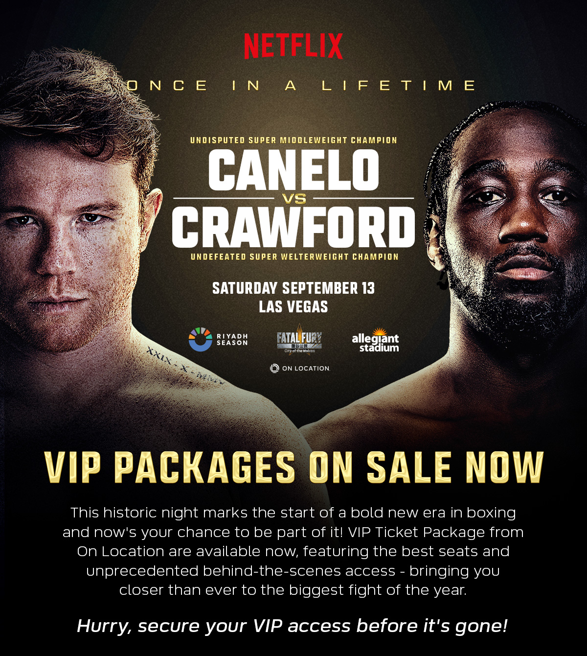 Canelo vs. Crawford VIP Packages